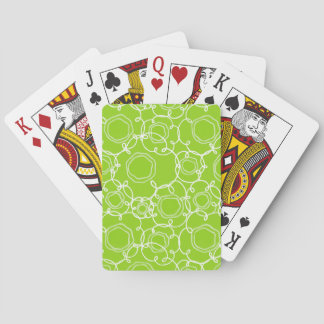 Abstrakt blommatris (Lime) finkonst Casinokort