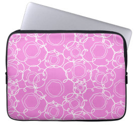 Abstrakt blommatris (mjuk rosa) finkonst laptop fodral