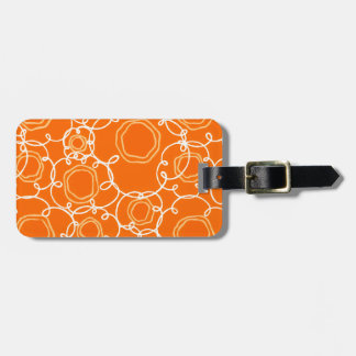 Abstrakt blommatris (Orange) finkonst Bagagebricka