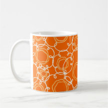 Abstrakt blommatris (Orange) finkonst