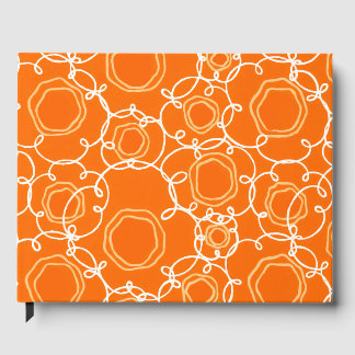 ABSTRAKT BLOMMATRIX I ORANGE GÄSTBÖCKER