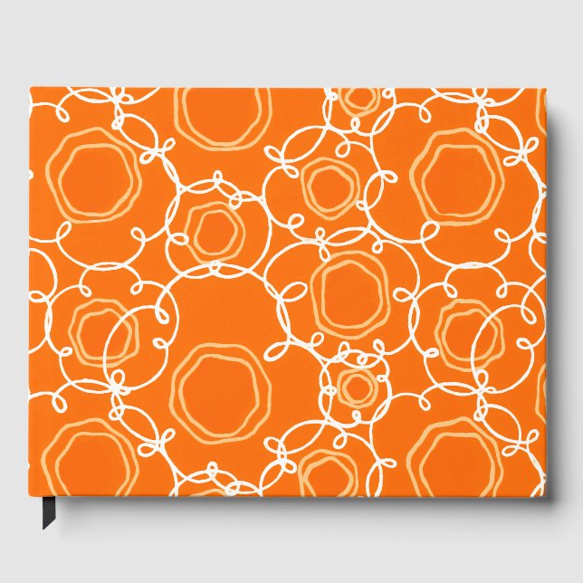 ABSTRAKT BLOMMATRIX I ORANGE GÄSTBÖCKER (Framsida)