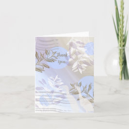 Abstrakt Blommig Botanisk Fåglar Tack Kort