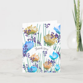 Abstrakt Blommig Botanisk Tacksamhetskort Tack Kort