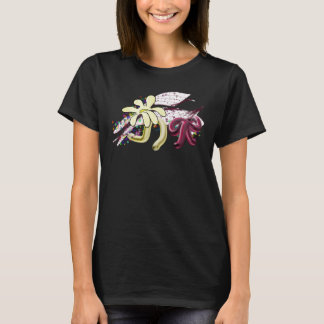 Abstrakt Blommig Graffiti Modern Livfull Grafisk T Shirt