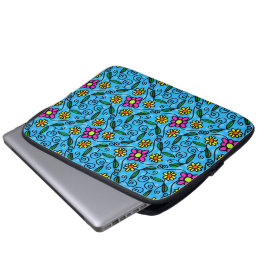 Abstrakt blommig laptopsleeve laptop fodral