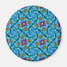 Abstrakt Blommig Magnet
