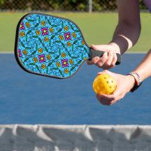 Abstrakt blommig pickleball-paddle