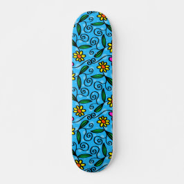Abstrakt Blommig Skateboard