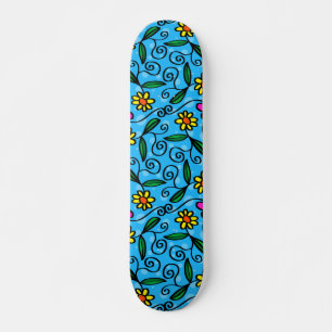 Abstrakt Blommig Skateboard