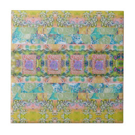 Abstrakt Blommigt Akryl Kakelplatta