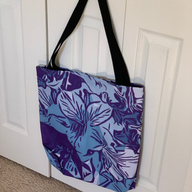 Abstrakt Blommigt Art Livsmedel Shopping Beach Tygkasse (Skapare uppladdad)