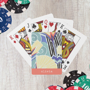 Abstrakt Blommigt av E.A. Séguy Personlig Namn Casinokort