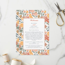 Abstrakt Blommigt Bird Midsekels Bröllop Intervall Program