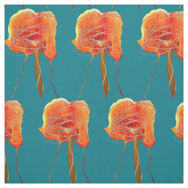 Abstrakt blommigt blommar modern  tyg (Provkarta)