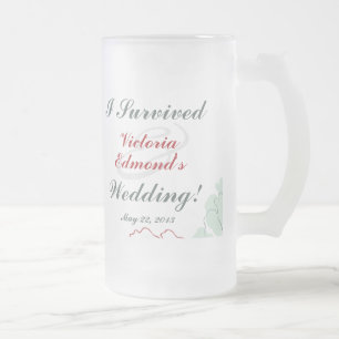 Abstrakt Blommigt Bröllop Souvenir Frostat Ölglas