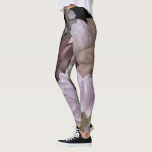 Abstrakt Blommigt Dahlia Garden Flowers Leggings