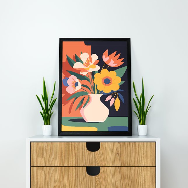Abstrakt Blommigt Delight Blommar i Rörelse Poster (Skapare uppladdad)