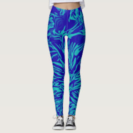 Abstrakt Blommigt Design Mode Leggings