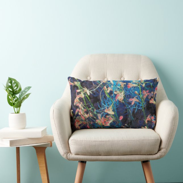 Abstrakt Blommigt Fantasy Lumbarkudde (Stol)
