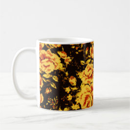 Abstrakt blommigt gnistra Glas struktur Kaffemugg