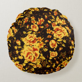 Abstrakt blommigt gnistra Glas struktur Rund Kudde