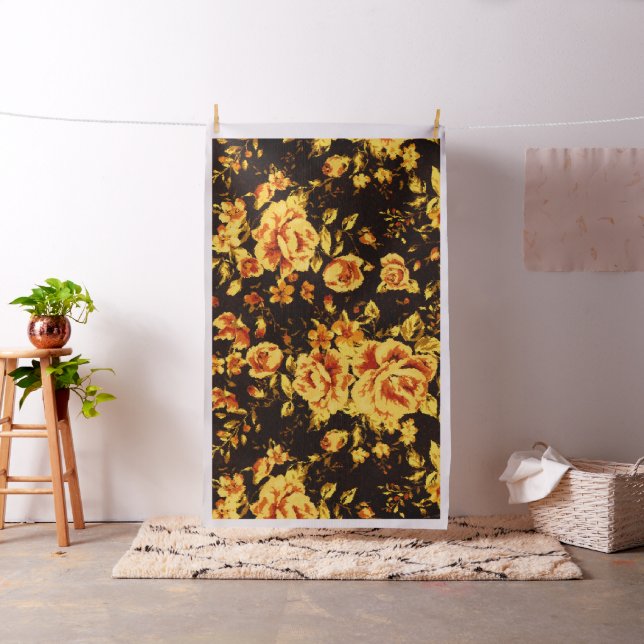 Abstrakt blommigt gnistra Glas struktur Tyg (In Situ)