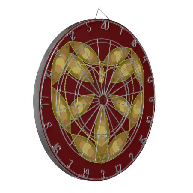 Abstrakt Blommigt Heart Piltavla (Vänstra Framsidan)