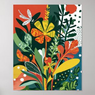 Abstrakt - blommigt konst poster