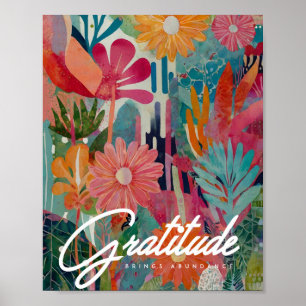 Abstrakt - blommigt konst poster