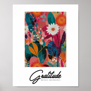 Abstrakt - blommigt konst poster