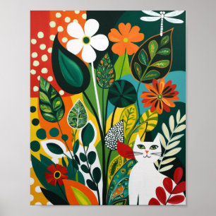 Abstrakt - blommigt konst poster