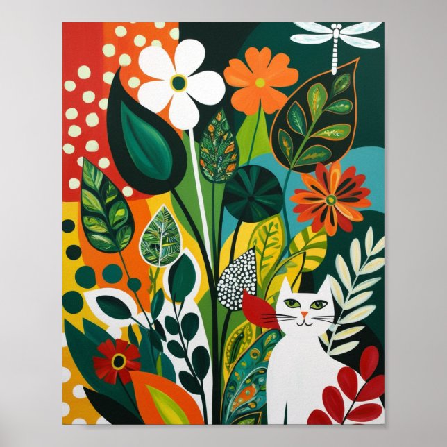 Abstrakt - blommigt konst poster (Framsidan)