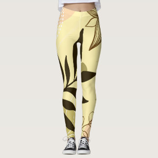 Abstrakt Blommigt Leggings - bekväma och unika