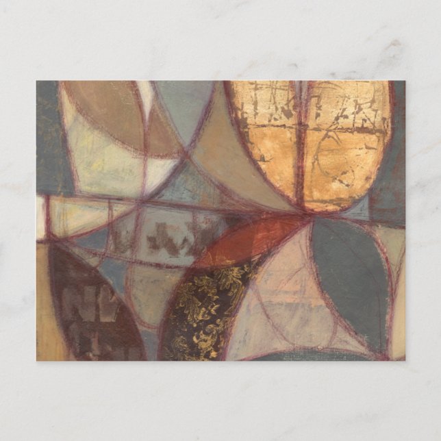 Abstrakt Blommigt Löv Painting av Norman Wyatt Vykort (Framsida)