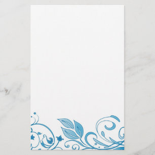 Abstrakt Blommigt, mall Brevpapper