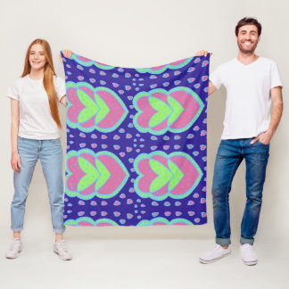 Abstrakt Blommigt Mandala Mönster Design Red Fleecefilt