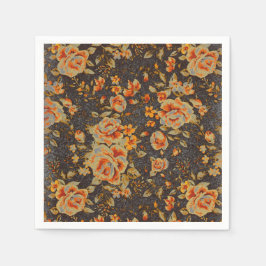 Abstrakt Blommigt, pennstreck struktur Pappersservett