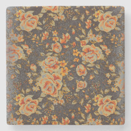 Abstrakt Blommigt, pennstreck struktur Stenunderlägg