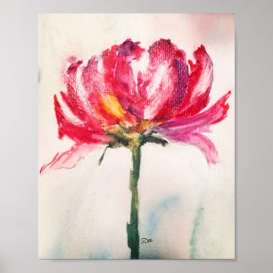 Abstrakt Blommigt Premium 5x7 Poster arbetsytans g