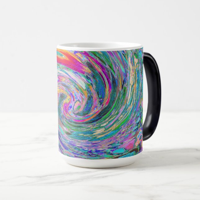 Abstrakt Blommigt Psychedelic Rainbow Vinkarare om Magisk Mugg (Framsida höger)