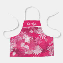 Abstrakt blommigt rosa och vit, personlig flickor