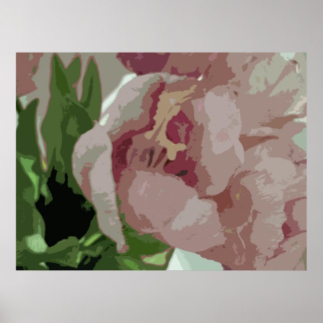 Abstrakt Blommigt - Rosa Tulips 6 Poster (Framsidan)
