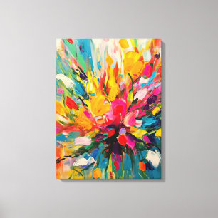 Abstrakt Blommigt Symphony Fine Art Canvastryck
