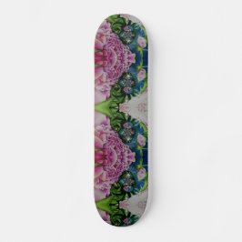 Abstrakt blommigt vattenfärgsfärgning färgåtertro old school skateboard bräda 18 cm