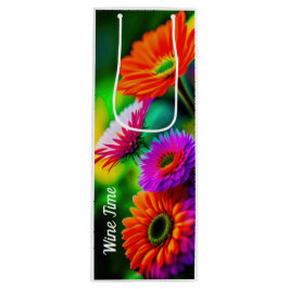 Abstrakt blommigt Vin Bag