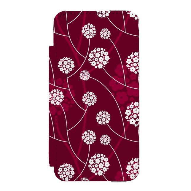 Abstrakt blommönster incipio iPhone wallet skal (Folio Framsidan)