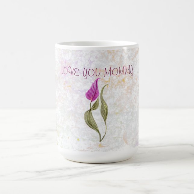 Abstrakt blommönster mugg (Center)