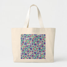 Abstrakt Blommönster - Toteväska