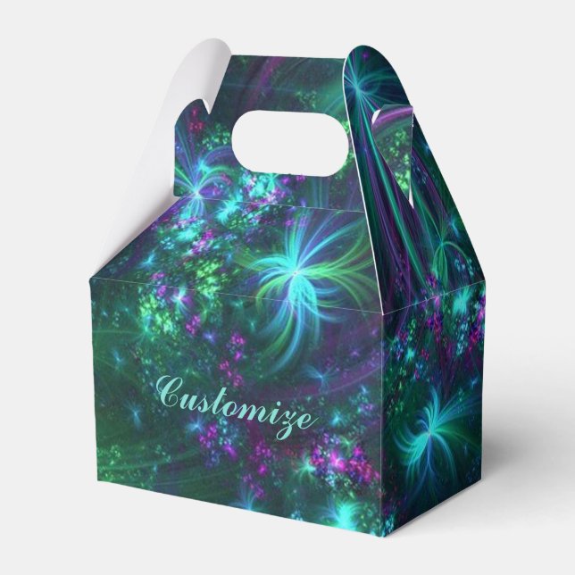 Abstrakt Blommönstret Gable Favoritbox Presentaskar (Framsidan Sidan)